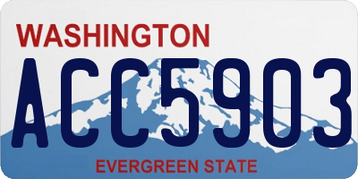 WA license plate ACC5903