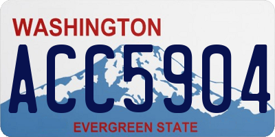WA license plate ACC5904