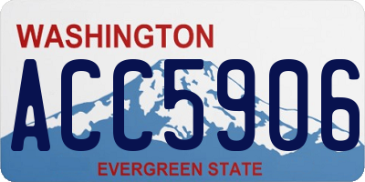 WA license plate ACC5906
