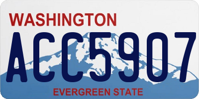 WA license plate ACC5907