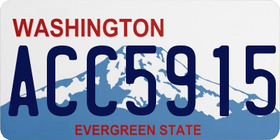 WA license plate ACC5915