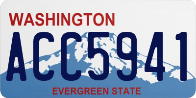 WA license plate ACC5941
