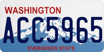 WA license plate ACC5965