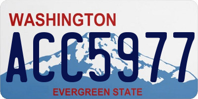 WA license plate ACC5977