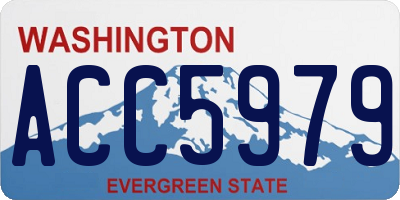 WA license plate ACC5979