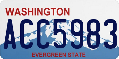 WA license plate ACC5983