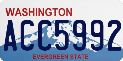 WA license plate ACC5992
