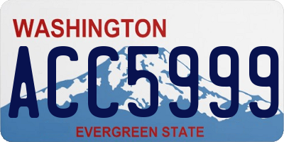 WA license plate ACC5999