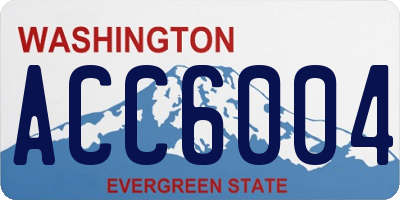 WA license plate ACC6004