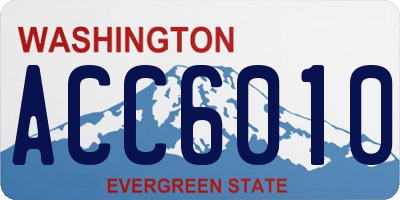 WA license plate ACC6010