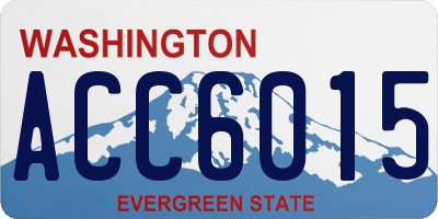 WA license plate ACC6015
