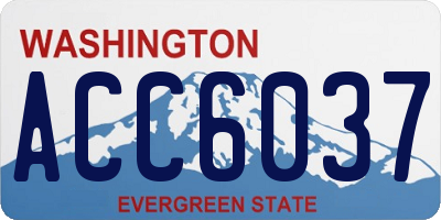 WA license plate ACC6037