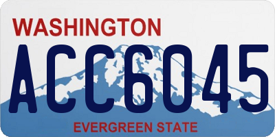 WA license plate ACC6045