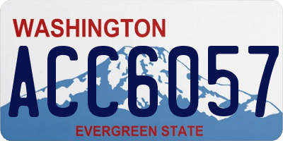 WA license plate ACC6057
