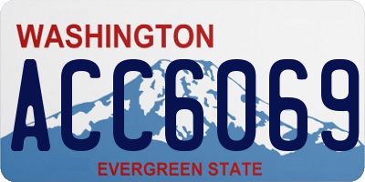 WA license plate ACC6069
