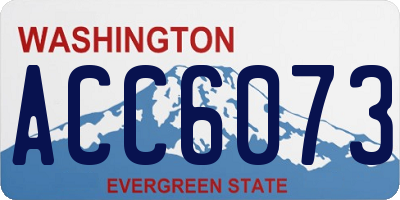 WA license plate ACC6073