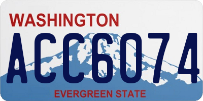 WA license plate ACC6074