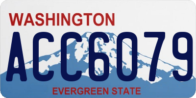 WA license plate ACC6079