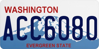 WA license plate ACC6080