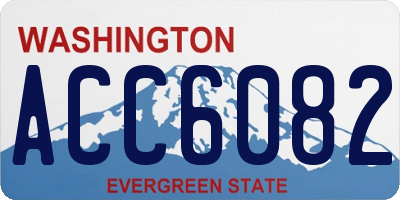 WA license plate ACC6082