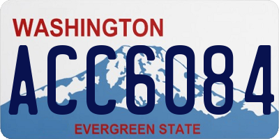 WA license plate ACC6084