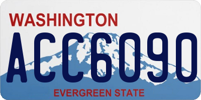 WA license plate ACC6090
