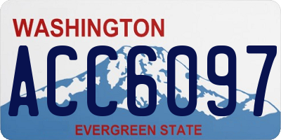 WA license plate ACC6097