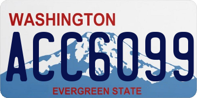 WA license plate ACC6099