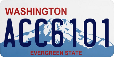 WA license plate ACC6101