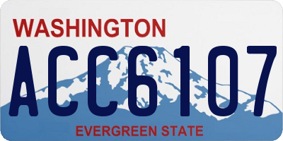 WA license plate ACC6107