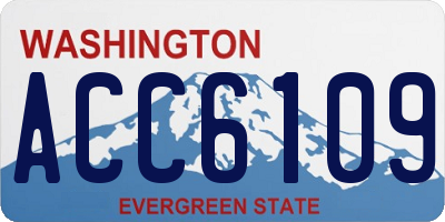 WA license plate ACC6109