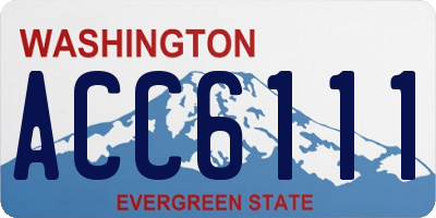 WA license plate ACC6111