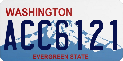 WA license plate ACC6121