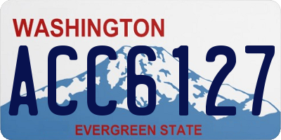 WA license plate ACC6127