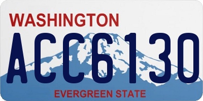 WA license plate ACC6130