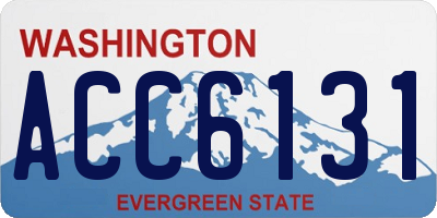 WA license plate ACC6131