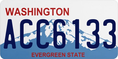 WA license plate ACC6133