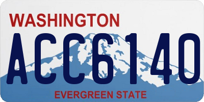 WA license plate ACC6140