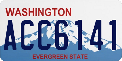 WA license plate ACC6141