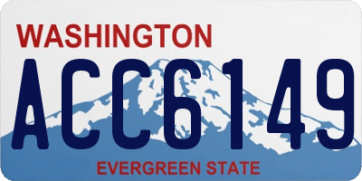 WA license plate ACC6149