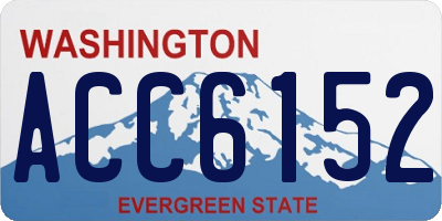 WA license plate ACC6152