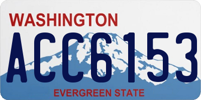WA license plate ACC6153