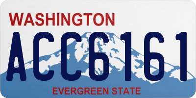 WA license plate ACC6161