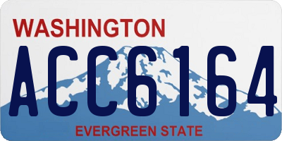 WA license plate ACC6164