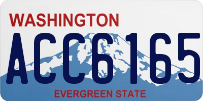 WA license plate ACC6165
