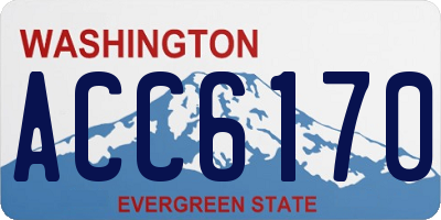 WA license plate ACC6170