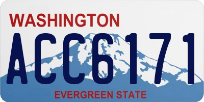 WA license plate ACC6171