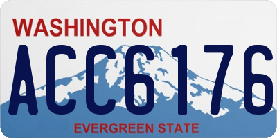 WA license plate ACC6176