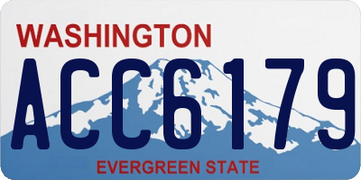 WA license plate ACC6179