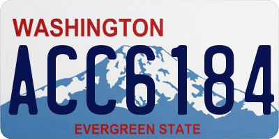 WA license plate ACC6184